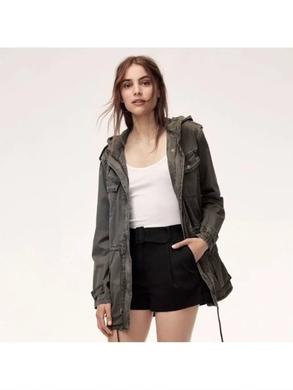 Talula Trooper Utility Jacket S Lightweight Cargo Military Vintage Vibe Aritzia